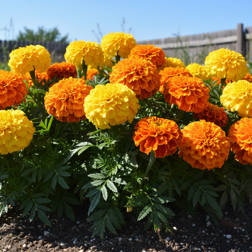 Flower Marigold African Crackerjack Mix 500 Non-GMO, Heirloom Seeds