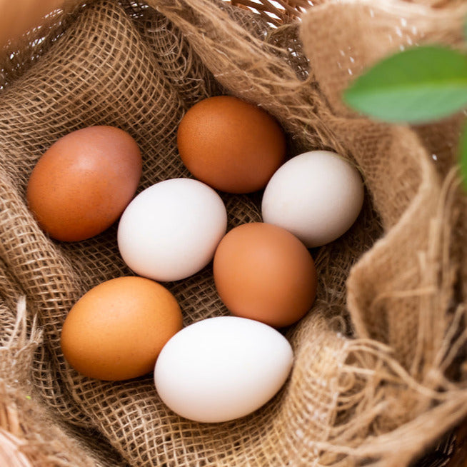 We do not sell unwashed eggs as that goes against the rules that our county has.  These are beautiful eggs in a variety of white, and shades of browns, blues, and greens,