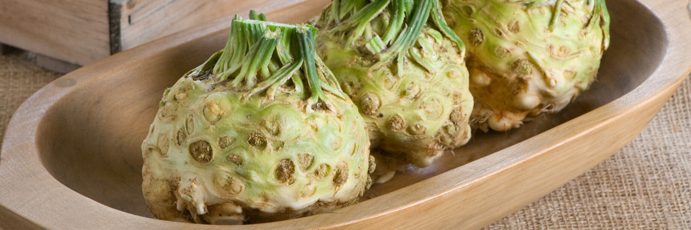 Plant celeriac for their edible stalks and roots, respectively.  David's offers adaptable celeriac varieties that produce premium-quality yields under a range of common growing conditions.