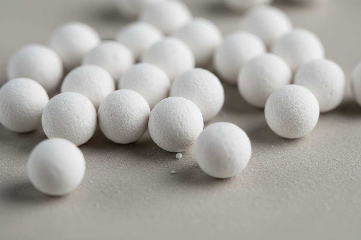 Seeds that have been coated in a white organic substance to create pelleted seeds.