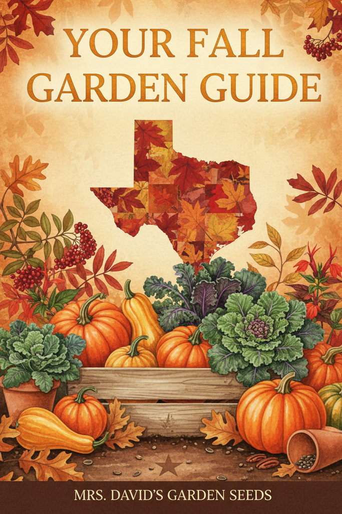 seeds for fall garden eBook Your Fall Texas Vegetable Garden Guide by Mrs. David's Garden Seeds®