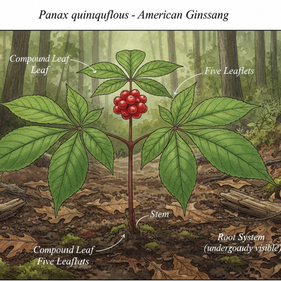 herb ginseng american plant