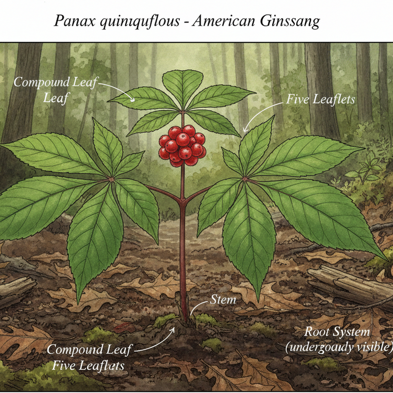 herb ginseng american plant