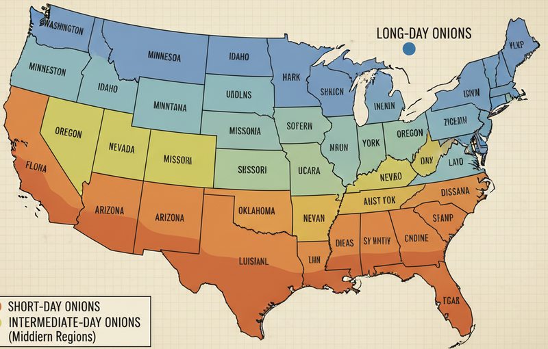 map of onion growing zones