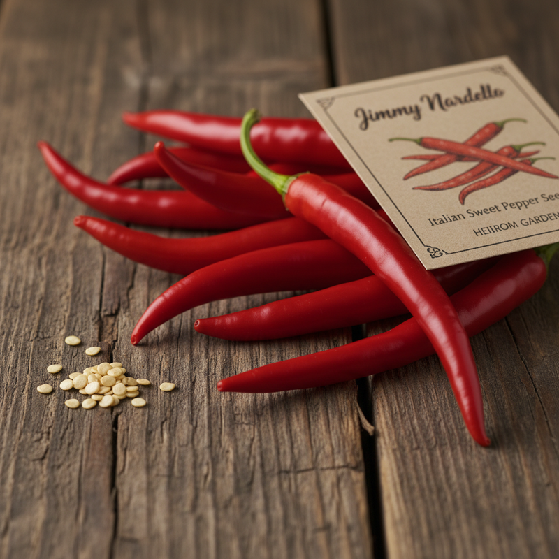 specialty garden seeds Pepper Specialty Jimmy Nardello Italian 25 Non-GMO, Heirloom Seeds